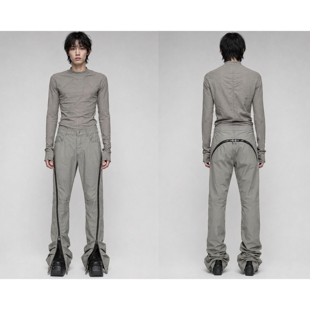 Rick Owens Edfu SS23 Pearl Convertible Zip Leg Pants RR01C4343-RG IT 32 US 32